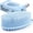 Blue-Silver Infused, variant on Avilana Silicone Body Scrubber, Dual Sided Exfoliating Bath Brush, Blue