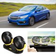 thumbnail image 5 of Ventilador de coche con doble cabezal USB, aire acondicionado portátil, ventilación automática, 12V, negro y amarillo, 5 of 5