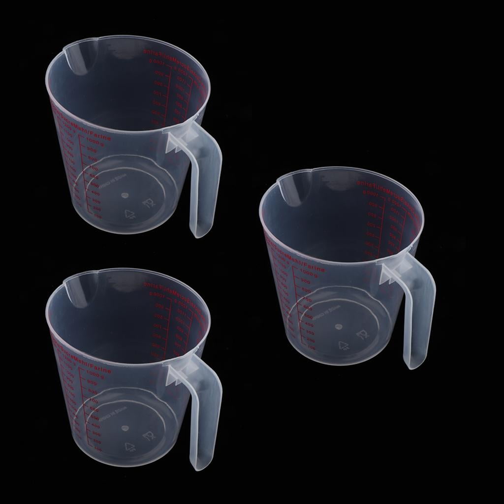 3x Measuring Cup Beaker Heat Resistant Labs Beakers 1200ml