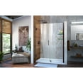 thumbnail image 5 of Unidoor 51-52 in. W x 72 in. H Frameless Hinged Shower Door with Shelves in Oil Rubbed Bronze, 5 of 12