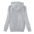 thumbnail image 4 of Womens Oversized Hoodies Solid Warm Fleece Lined Zip Up Hooded Jacket With Pocket Pullover Sweaters Grey, 4 of 4