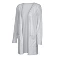 thumbnail image 4 of JUNWELL Cardigan pour Femmes Pulls Légers à Manches Longues d'Été pour Femmes Manteau de Cardigans à Col Rond avec Poches, 4 of 6