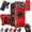 Red, variant on 4-in-1 Protective Case with Camera Slider, 360° Ring Grip & Kickstand, Full Protection, Magnetic Swivel Case, Grade Shockproof Protective Case for iPhone 17/16/15 Series (Red,for iPhone17pro)