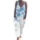 thumbnail image 1 of Monos para mujer verano sin mangas bolsillo impreso paquete pies pantalones moda mameluco pantalones Pompotops  ulkah942438, 1 of 5