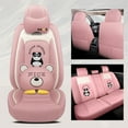 thumbnail image 4 of Maidao Car Seat Covers Leather Set for Nissan for Kicks 2018-Present 5 Seats Compatible Airbag Water Resistant Front Rear Cushion Protector Pink, 4 of 9