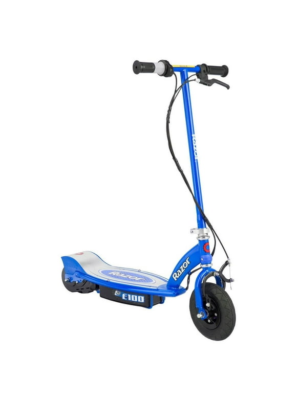 Razor E100 Kids Ride On 24V Motorized Powered Electric Kick Scooter Toy, Blue