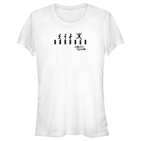 Junior's Squid Game Stick Figures Graphic Tee White Large