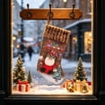 thumbnail image 6 of Christmas Stocking Glowing Light Up Santa Snowman Reindeer Polyester for Family Holiday Christmas Tree Fireplace Mantel Wall Door Christmas Party Decorations by MPOISVA, 6 of 7