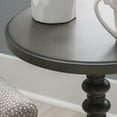 thumbnail image 4 of Powell Pesaro Round Pedestal Indoor Accent Side Table, 22.25" Tall, Dark Gray, 4 of 5