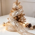thumbnail image 4 of Christmas Sheer Ribbon, Glitter Organza Gift Wrappin Ribbon for Wreath Tree DIY Holiday Craft 359.8in, 4 of 5