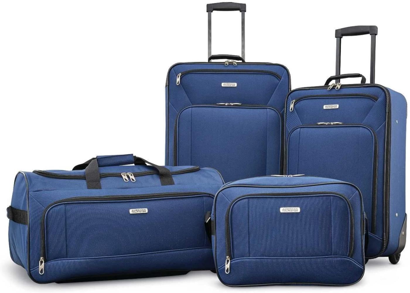 upright travel luggage black 