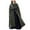 Green, variant on Hooded Long Women Cape Winter Casual Overcoat Fashion Button Cloak Wool Coat Coats for Women Green S