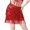 Red, variant on HAORUN Women Sequin Tassels Latin Dance Skirt Glitter Fringe Salsa Tango Rumba Dancewear