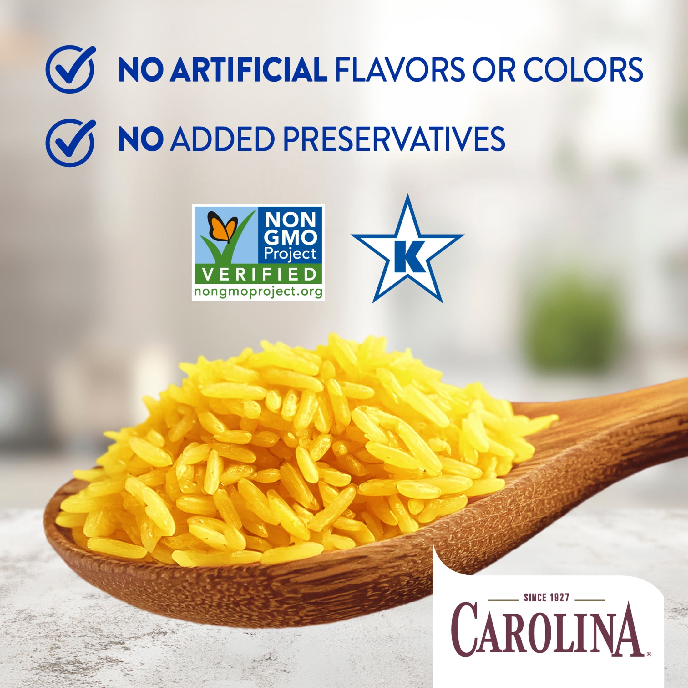(3 pack) Carolina Seasoned Saffron Yellow Rice, Seasoned Long-Grain Rice with Spices, Gluten Free, 5 oz Bag