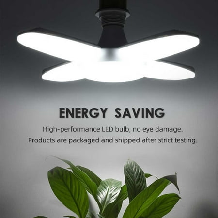 

xfx 60W-6000K LED Folding Led Garage Light Four-leaf Work Lights Home Lamp Warm Light 1pcs