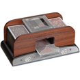 thumbnail image 1 of Automatic Card Shuffler 2 Decks Of Cards Battery Operated Poker Rummy Battery Operated In Wood Look, Nature, For Cards Size 8.8 X 6.3cm, 1 of 3
