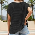 thumbnail image 2 of Mittory Womens Summer Crochet Sweater Tops Casual Cap Short Sleeve Hollow Out Mesh Knit Beach Cover Up Shirts, 2 of 3
