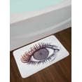 thumbnail image 2 of Eyeball Bath Mat, Realistic Detailed Human Eye with Outer Space Themed Vortex Pupil, Plush Bathroom Decor Mat with Non Slip Backing, 29.5" X 17.5", Mauve Taupe Dark Purple, by Ambesonne, 2 of 2