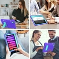thumbnail image 5 of iPad mini 6 Case with HD Screen Protector, iPad mini 6th Generation Case 8.3 inch 2021, Dteck Heavy Kids Safe Shockproof Case with Built-in Kickstand for iPad mini 6th Generation,Purple/Mint, 5 of 7