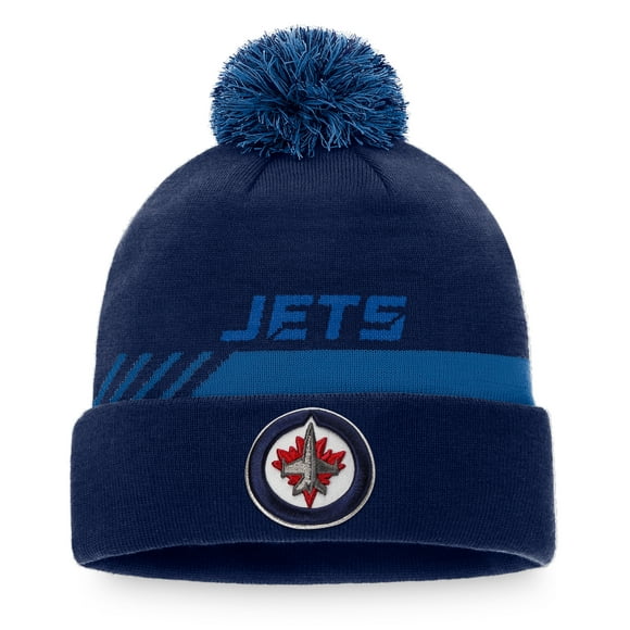 Winnipeg Jets Fanatics Authentic Pro Locker Room Beanie Cuff Pom Toque