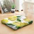 thumbnail image 3 of Lemon Lover Meditation Pillow&nbsp;- 22x22 Inch Square Seat Cushion, Dutch Velvet, I Love Lemons Fruit Design for Yoga & Relaxation, 3 of 5