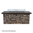 thumbnail image 5 of Shine Company 36.5" x 10.5" Rectangular Tempered Glass Fire Pit Table Wind Guard Easy to Clean, 5 of 8