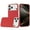 Red, variant on For iPhone 17 Pro Max Classy Slick Chromed Around Hybrid Case Cover - Black