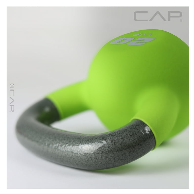 CAP, 20lb Neoprene Coated Kettlebell, Green - Walmart.com