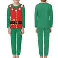 thumbnail image 2 of Renewold Christmas Elf Pajamas for Children Warmth Scoop Neck Long Sleeve Pajamas Pants Matching Set of 2 Comfort Nightwear for Holiday Birthday Gifts,Size 13-14, 2 of 5