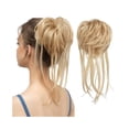 thumbnail image 1 of Chignon en Désordre Pièce de Cheveux Ondulée Extensions de Chignon avec Queues Droites Queue de Cheval Synthétique, 1 of 6