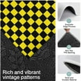 thumbnail image 3 of Yellow and Black Checkered Pattern Kitchen Rugs Sets Of 3,Kitchen Runner Rugs Non Skid Washable,Decorative Kitchen Floor Mats for Kitchen,Sink,Laundry,17"x30"+ 17"x47" + 17"x59", 3 of 6