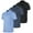 Set 4, variant on 3 Pack: Mens Short Sleeve Dry-Fit Collared Polo Shirt With Pocket - Active Casual (Available Big & Tall)