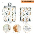 thumbnail image 5 of Yayeee 2 Pack Qtip Holder Bathroom Cotton Swab Canister with Lid Clear Dispenser Set, Cartoon Bunnies, 5 of 6