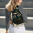 thumbnail image 6 of Honeii Owl with Mandala Print Canvas College Laptop Backpack, Durable Rucksack Travel Notebook Bag School Backpack Book Bag for Men Women-, 6 of 7