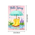 thumbnail image 4 of Amhnf Hello Spring Garden Flag With Umbrella Rain Boots And Flowers For Home Outdoor Garden Yard Decor 12x18 inch, 4 of 5