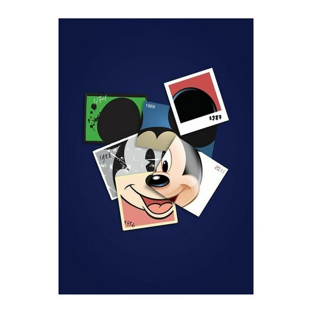 Street Graffiti Art Disney Poster Print Mickey Mouse and Donald Duck Canvas Paintings Wall Art Picture for Bedroom Home Decor30x45cm No Frame Gao Jinjia LED