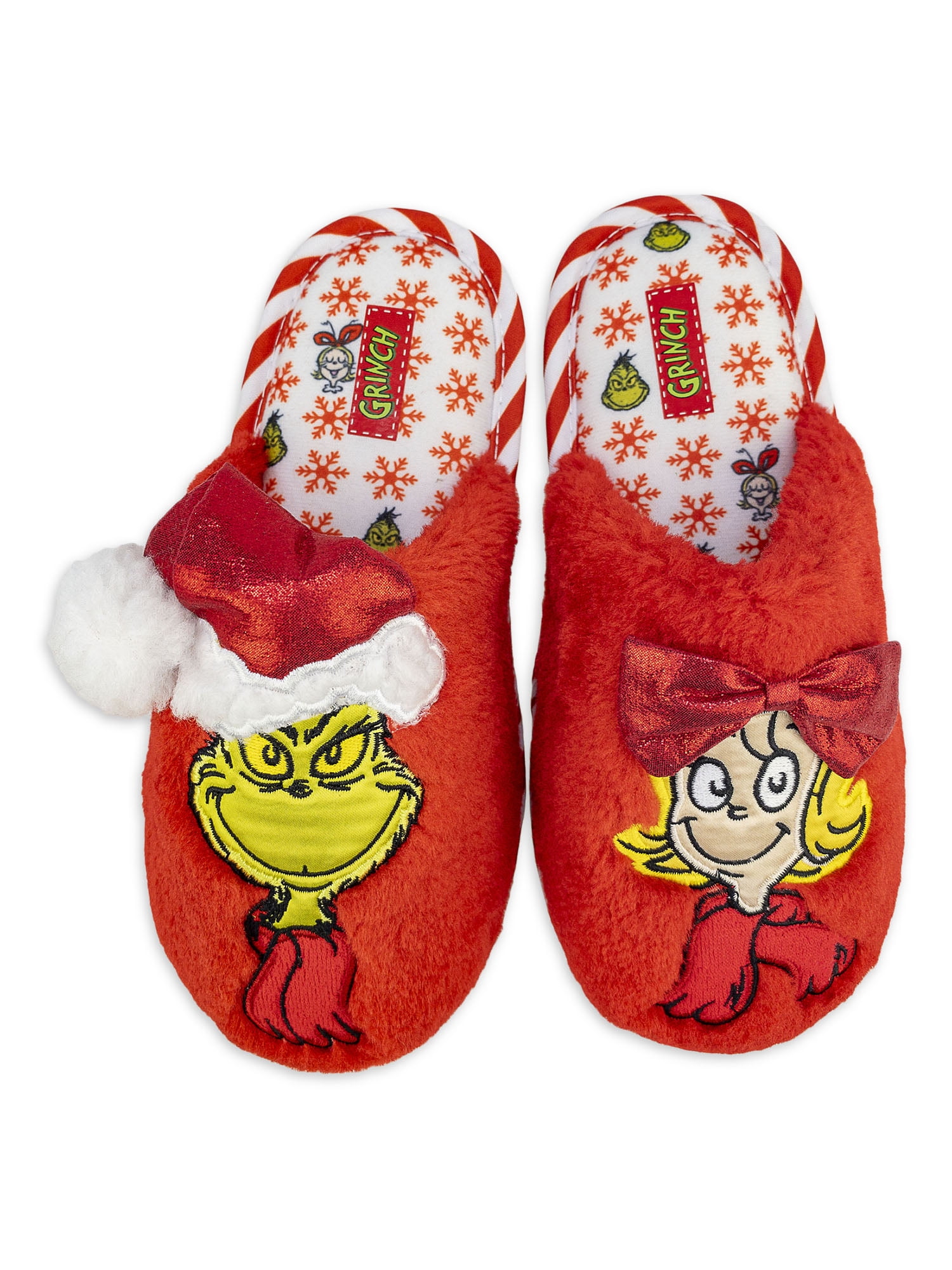 The Grinch Slippers Christmas Movie Gift Adults Men Women Faux Fur House Shoes