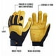 thumbnail image 2 of Guantes cálidos Guantes de invierno Guantes de cuero de media piel de venado Guantes de equitación Guantes de fitness para motocicleta Guantes deportivos al aire libre para motocicleta, Amarillo L, 2 of 5