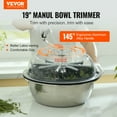 thumbnail image 2 of VEVOR Leaf Bowl Trimmer, 19'' Trimmer Bowl, Manual Bud Trimmer with Stainless-Steel Blades for Twisted Spin Cut, Clear Visibility Dome, Foldable Herb Drying Rack and Hand Pruner Included, 2 of 9