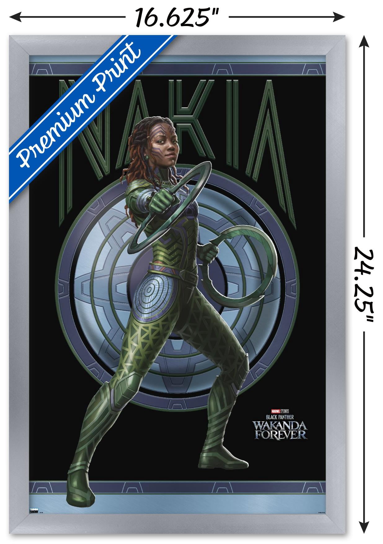 Marvel Black Panther: Wakanda Forever - Nakia Wall Poster, 14.725" x 22.375" Framed