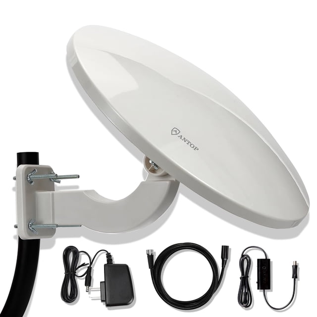 Antena de TV Exterior ANTOP AT-414B Omnidireccional 360 Grados Smartpass Amplificada Alcance 105km