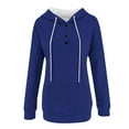 thumbnail image 7 of aidice Sweatshirts for Women Hoodies Long Sleeve Button Drawstring Casual Comfy Tunic Tops with Pockets, 7 of 7