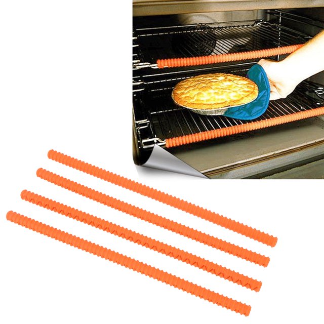 4PCS Oven Rack Shield Silicone Oven Rack Protector Heat Edge Liner Cover Oven Accessories For Kitchen Restaurant Use