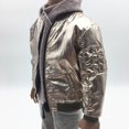 thumbnail image 3 of Bewildely Trend Jacket Portable Distinctive Chic Bright Coats Amplias ocasiones para 1/6 Model Garment para 15.74 Elemento móvil para hombres Muñecas y casas de muñecas Oro, 3 of 6