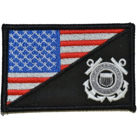 - Coast Guard USA Flag - 2.25x3.5 Patch