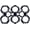 Black Hollow Ring - 6 Can, variant on Reusable Green Can Holder Carrier, Six Can, Pack of 20 - Snap Off Carrier For 12 oz & 16 oz Cans - Brewery Homebrewing Beverage Canning & Transport - 100% Recycled Plastic, USA Made - Bits N Things
