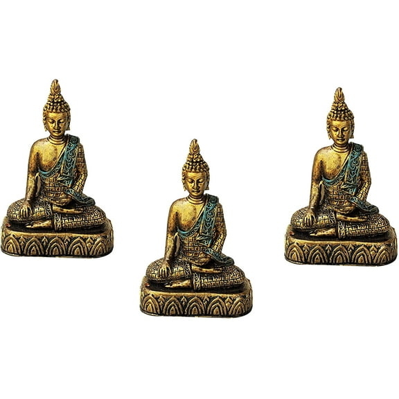 Poly Resin Garden Pot risers or Pot feet (Medium Size Buddha Shape Gold)