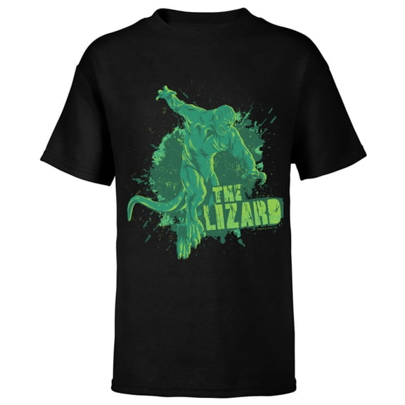 Marvel Spider-Man: No Way Home The Lizard Attack - Short Sleeve T-Shirt for Kids – Customized-Black