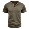 thumbnail image 1 of TSADFHJI T-Shirts Graphiques pour Hommes Automne T-Shirts de Sport Gym Musculation Course Randonnée Active Demi-Zip Manches Courtes TG Vert, 1 of 8