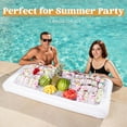 thumbnail image 5 of Joyfy 3 Packs Inflatable Pool Bars Cooler, Inflatable Cooler Ice Buffet Salad Serving Trays with Drain Plug for Indoor Outdoor Summer Pool Beach Luau Party, 5 of 8